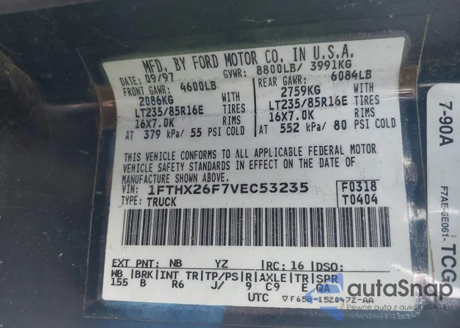 1FTHX26F7VEC53235: 42627355