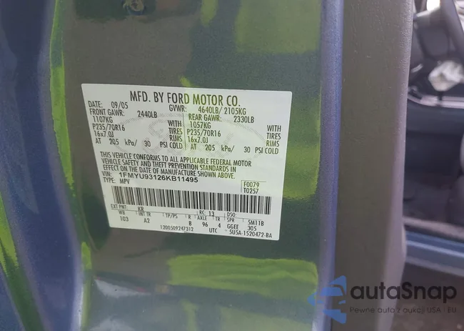 1FMYU93126KB11495: 42628433