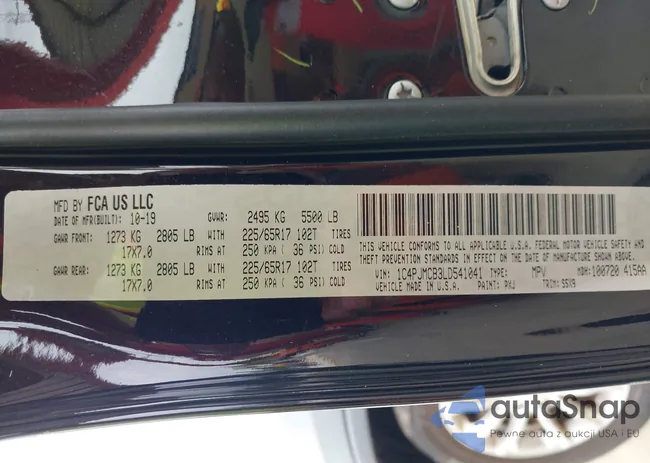 1C4PJMCB3LD541041: 42628449