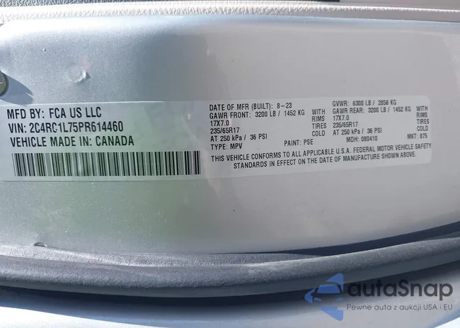 2C4RC1L75PR614460: 42628545