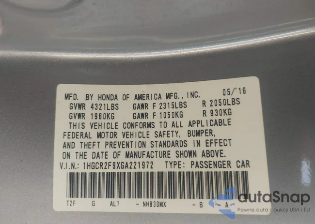 1HGCR2F9XGA221972: 42628582