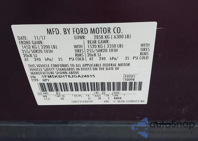 1FM5K8HT8JGA24015: 42628616