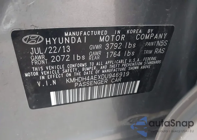 KMHDH4AEXDU946919: 42627976