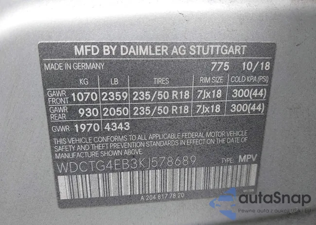 WDCTG4EB3KJ578689: 42628021