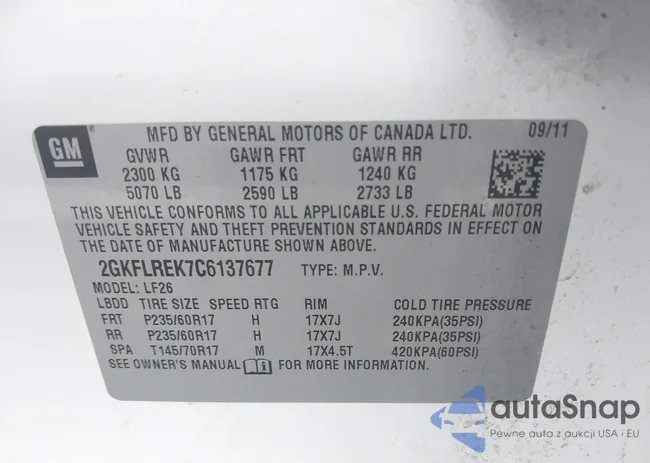 2GKFLREK7C6137677: 42628103