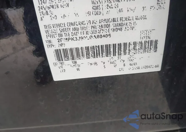 2FMPK3J90LBA80406: 42628110