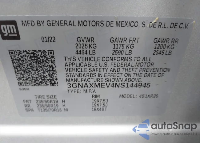 3GNAXMEV4NS144945: 42628265