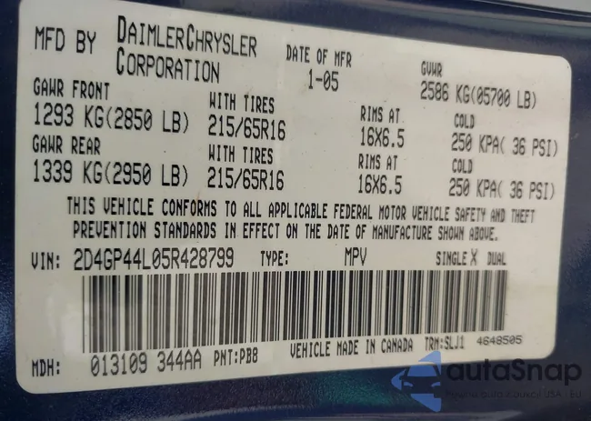 2D4GP44L05R428799: 42629386