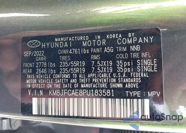 KM8JFCAE8PU183581: 42629447