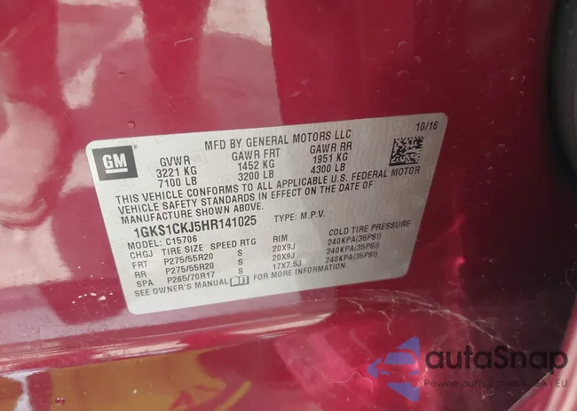 1GKS1CKJ5HR141025: 42629561