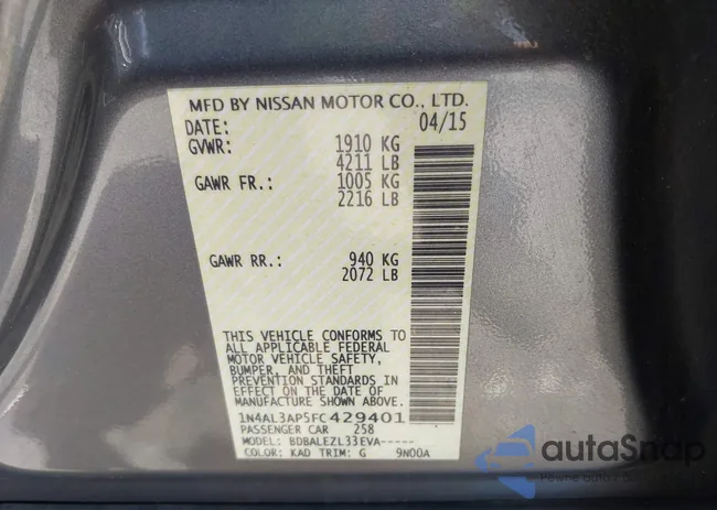 1N4AL3AP5FC429401: 42629632