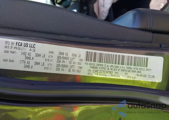 1C4RDJDG7GC407962: 42629739