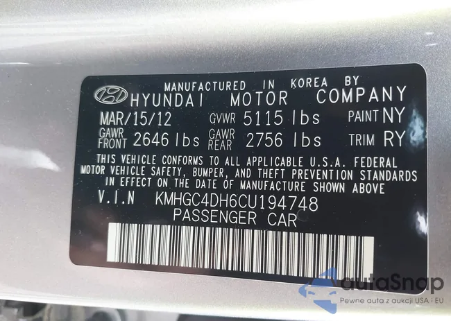 KMHGC4DH6CU194748: 42629871