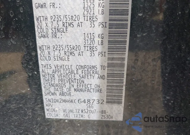 5N1DR2MM6KC648732: 42629925