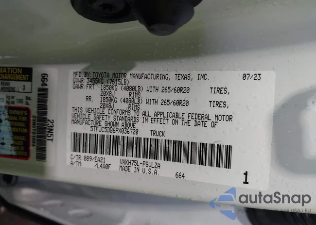 5TFJC5DB6PX036720: 42629941