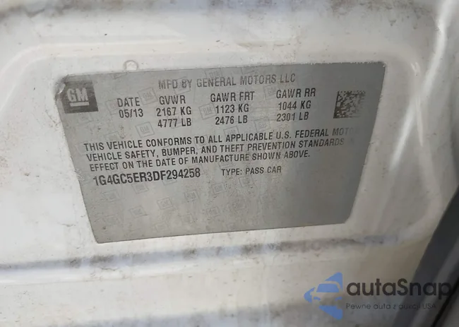 1G4GC5ER3DF294258: 42629321