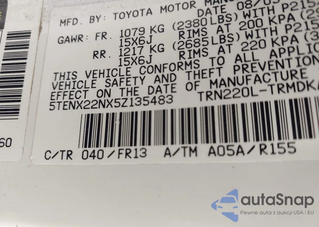 5TENX22NX5Z135483: 42630367