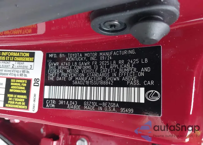 58ADZ1B15SU188842: 42630513