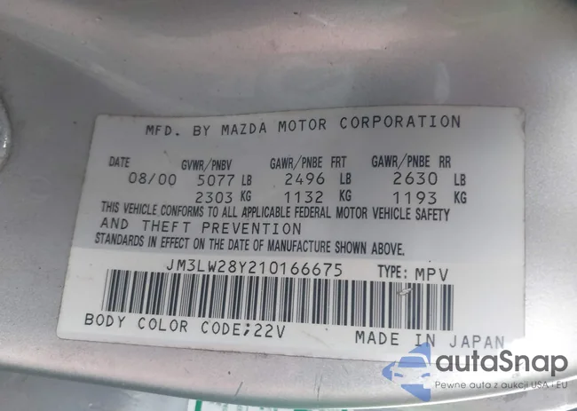 JM3LW28Y210166675: 42630691