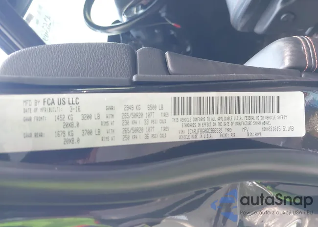 1C4RJFBG0GC366535: 42630911