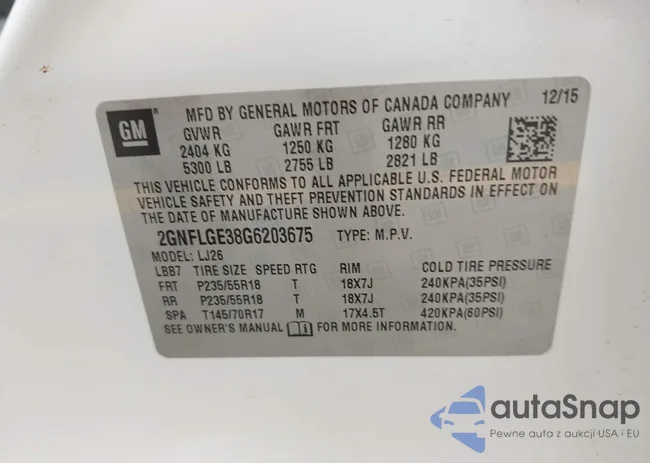 2GNFLGE38G6203675: 42630949