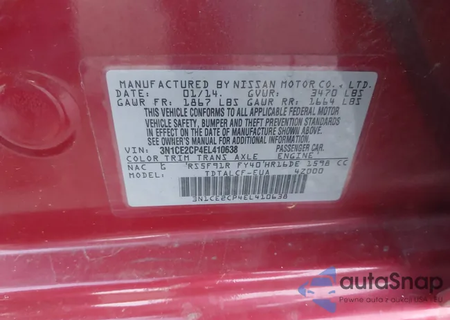 3N1CE2CP4EL410638: 42629986