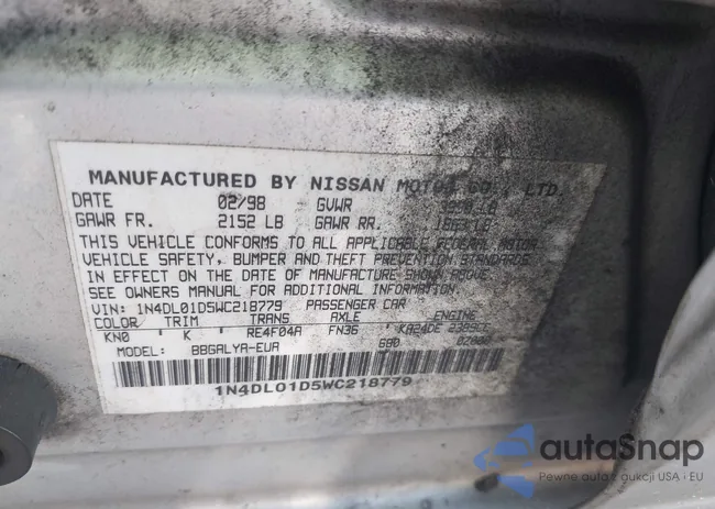 1N4DL01D5WC218779: 42631469