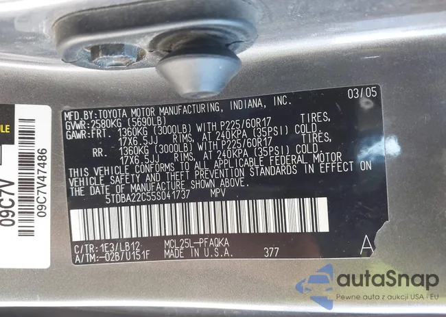 5TDBA22C55S041737: 42631599