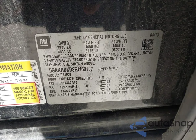 5GAKRBKD8EJ160107: 42631664