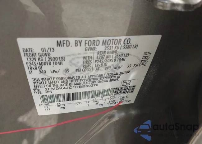 2FMDK4JC1DBB69276: 42631672