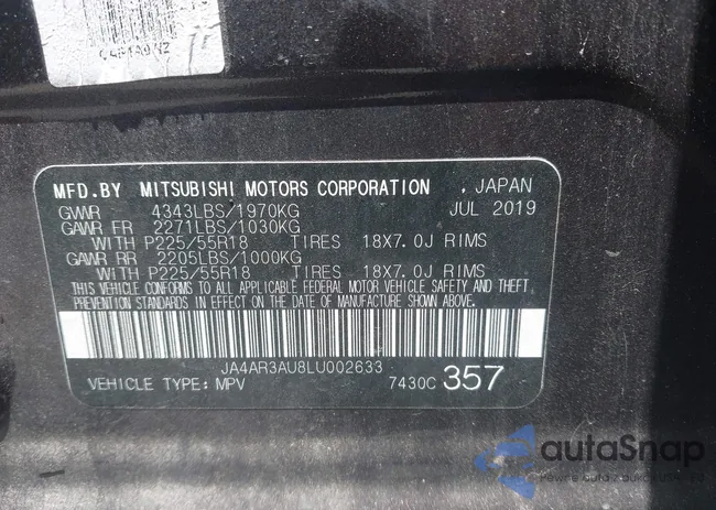 JA4AR3AU8LU002633: 42631739