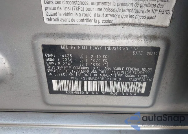 4S3BMBC63B3219089: 42631860