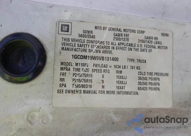 1GCDM19W9VB131409: 42631068