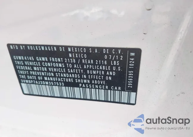 3VWBP7AJ3DM357533: 42632409