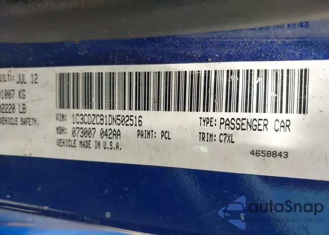 1C3CDZCB1DN502516: 42632533