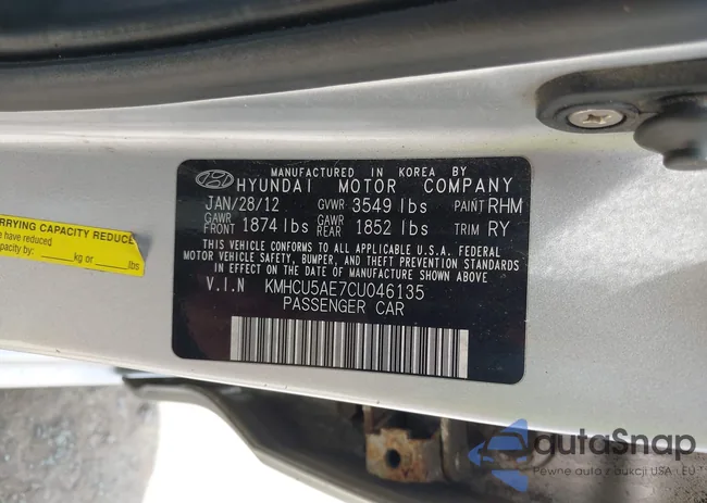 KMHCU5AE7CU046135: 42632890