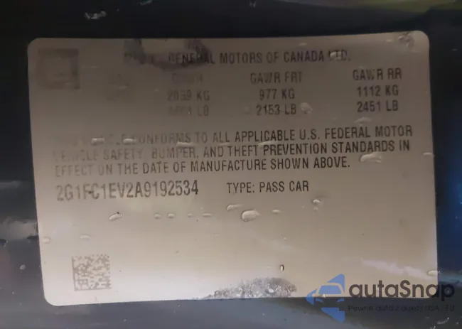 2G1FC1EV2A9192534: 42631984