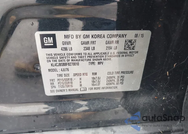 KL4CJBSB8FB270010: 42632032