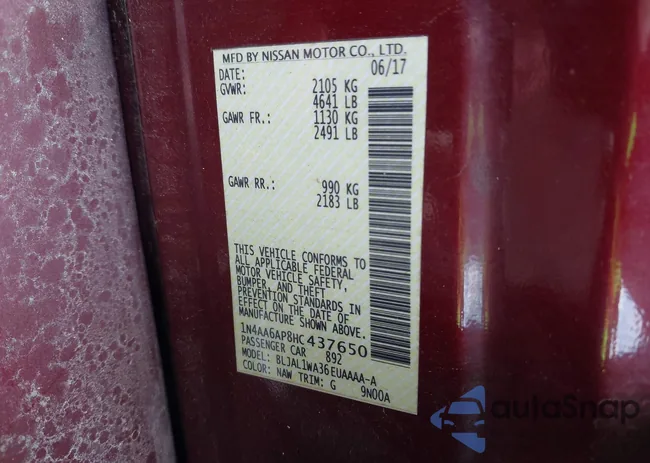 1N4AA6AP8HC437650: 42632142