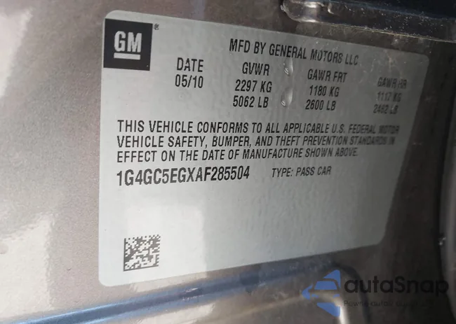 1G4GC5EGXAF285504: 42632282