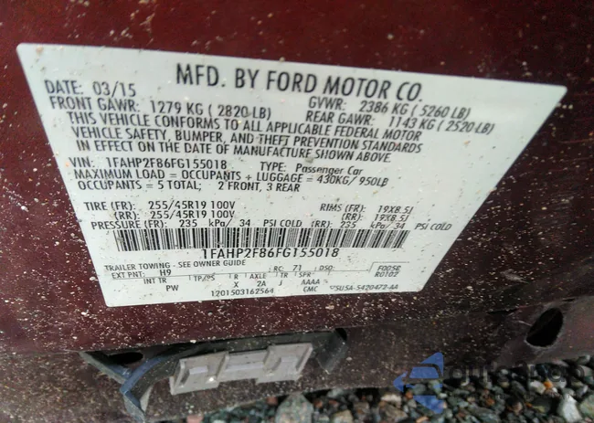 1FAHP2F86FG155018: 42633570