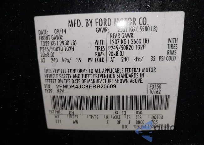 2FMDK4JC8EBB20609: 42633594