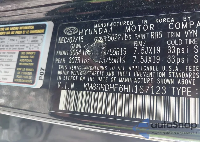 KM8SRDHF6HU167123: 42633604