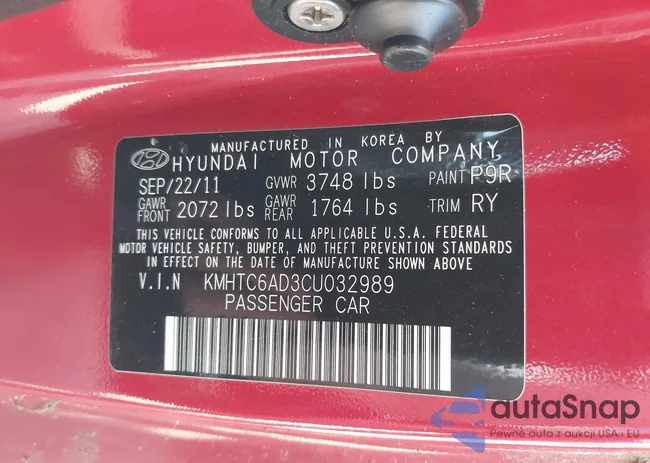 KMHTC6AD3CU032989: 42633748