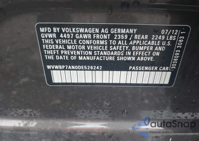 WVWBP7AN0DE526242: 42633858