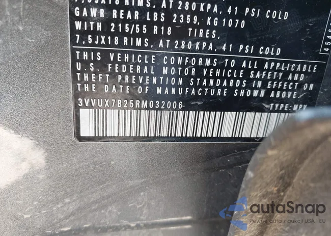 3VVUX7B25RM032006: 42633933