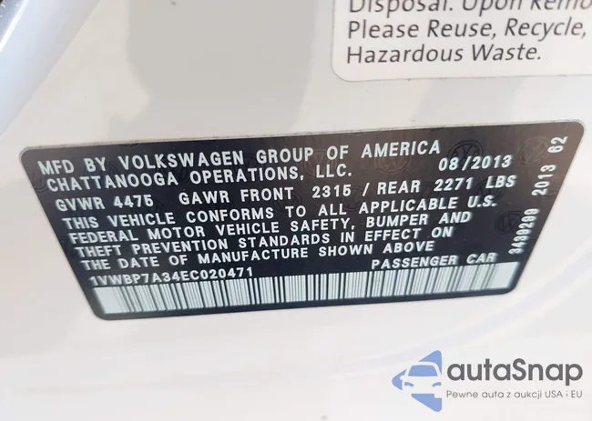 1VWBP7A34EC020471: 42633961