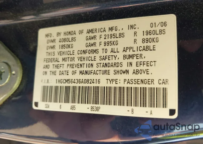 1HGCM56436A082416: 42632977