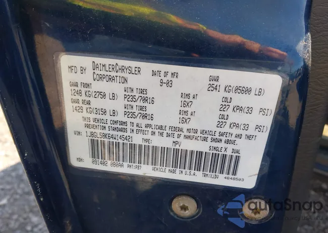 1J8GL58K64W145421: 42633103