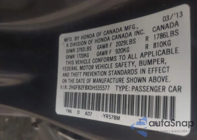 2HGFB2F8XDH535577: 42633105